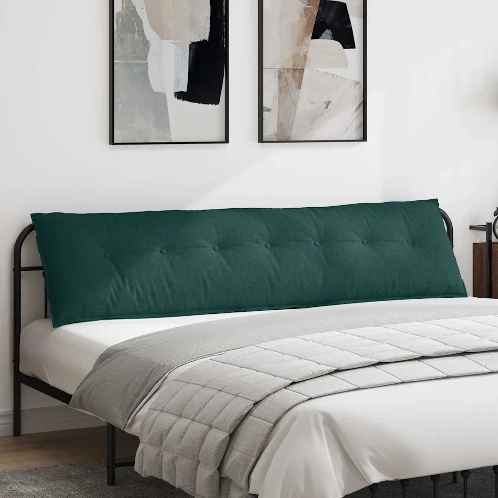 Cuscino per Schiena | Cuscino dorsale Verde Scuro 200 x 19 x 50 cm Tessuto