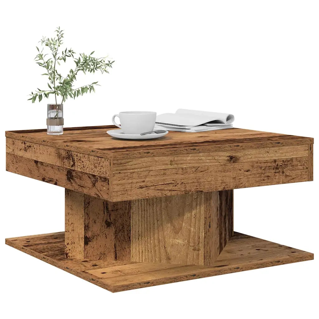 Tavolino da Salotto Legno Antico 55x55x30 cm Legno Multistrato 856632