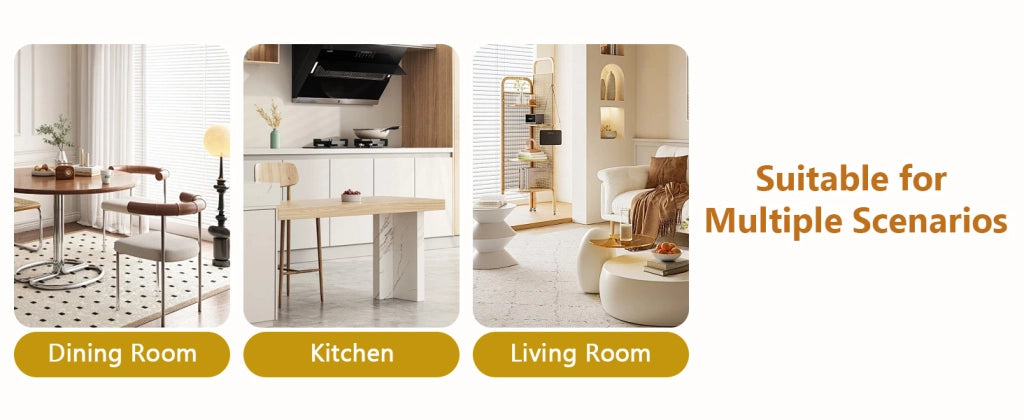 Tavolo da pranzo per 4 persone con ripiano contenitore e 4 sedie stile moderno in MDF e metallo marrone nero 160 cm