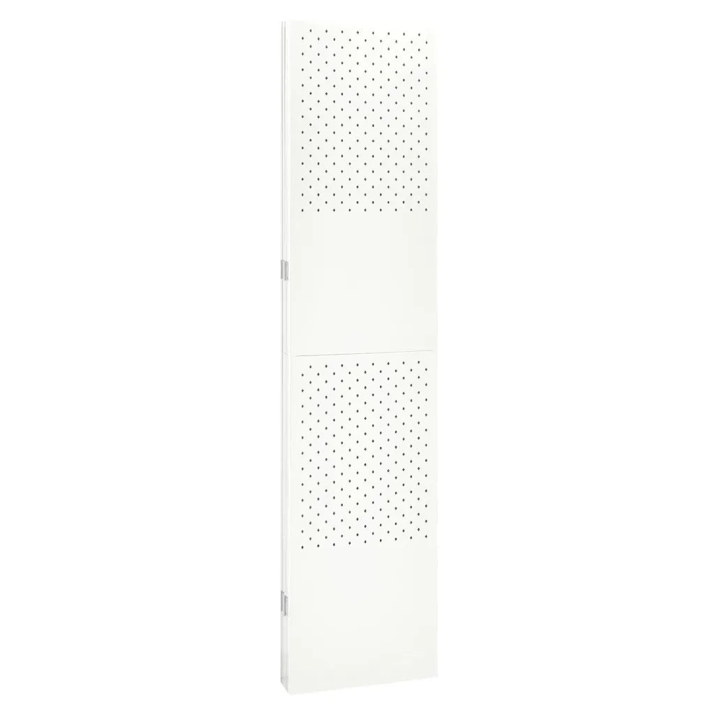Paravento a 4 Pannelli 2 pz Bianco 160x180 cm in Acciaio 3095194