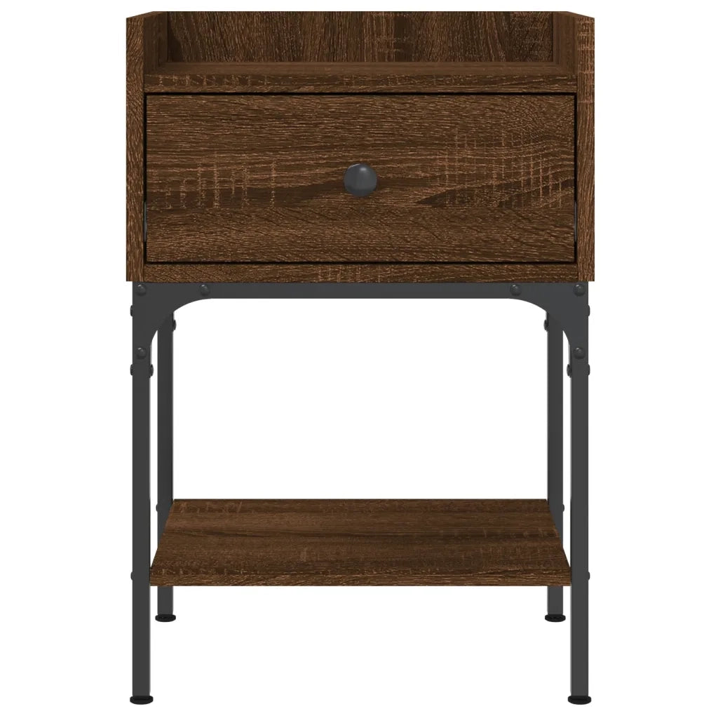 Comodini 2 pz Rovere Marrone 40,5x31x60 cm in Legno Multistrato 825902
