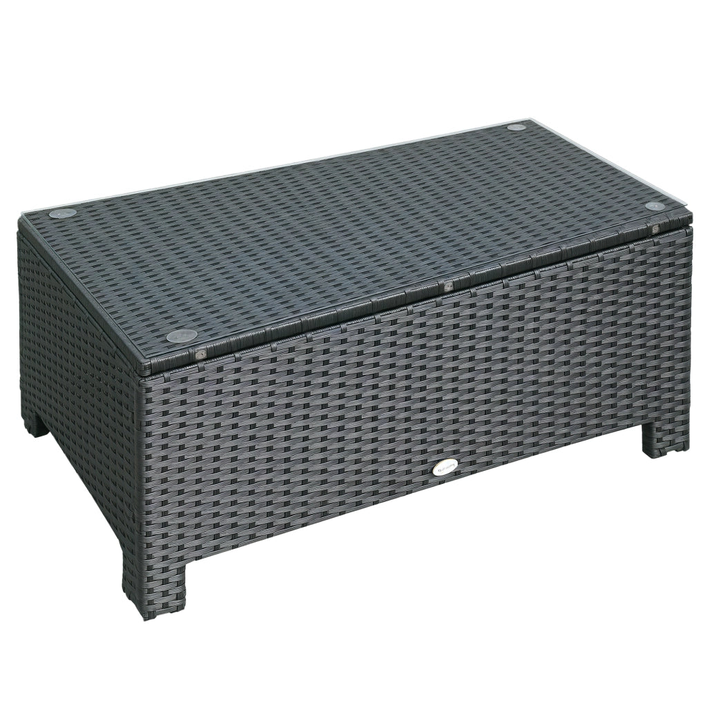 Tavolino da caff¨¨ ¨C zephmum ¨C Polyrattan nero 85x50x39