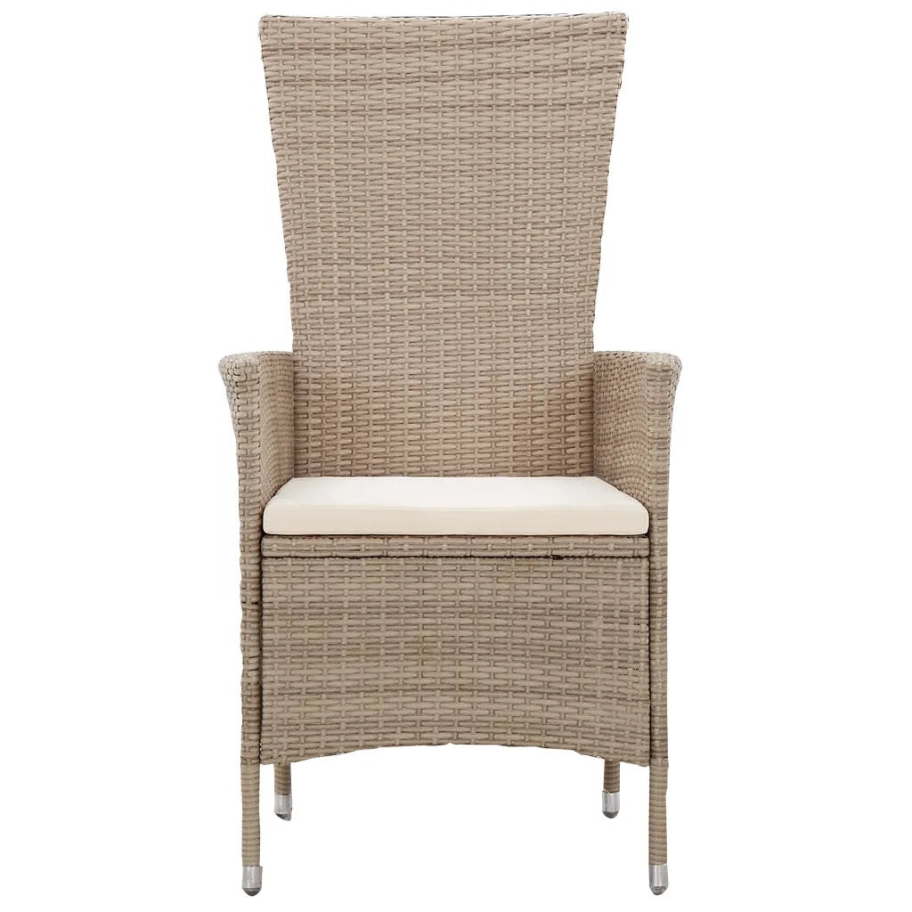 Set Mobili da Pranzo per Giardino con Cuscini 7 pz Beige cod mxl 38756