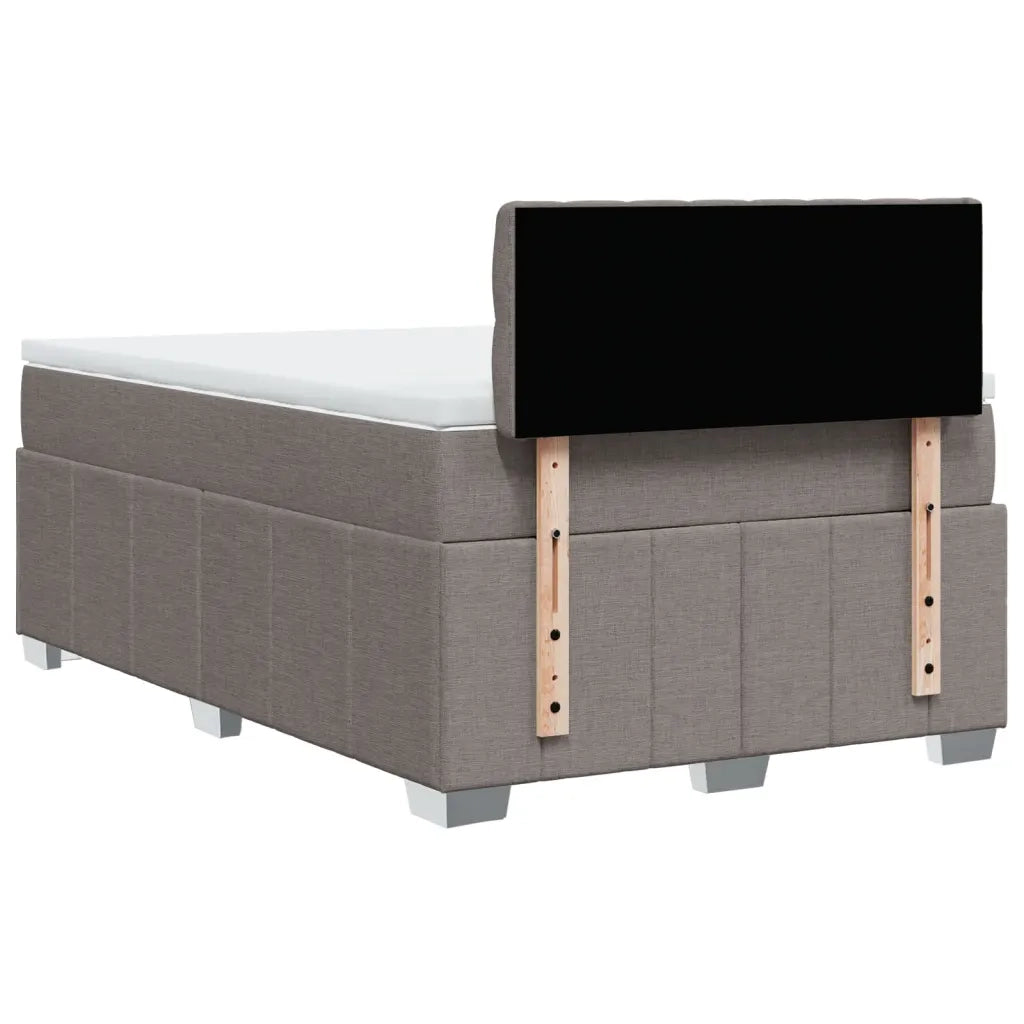 Giroletto a Molle con Materasso Tortora 120x190 cm in Tessuto