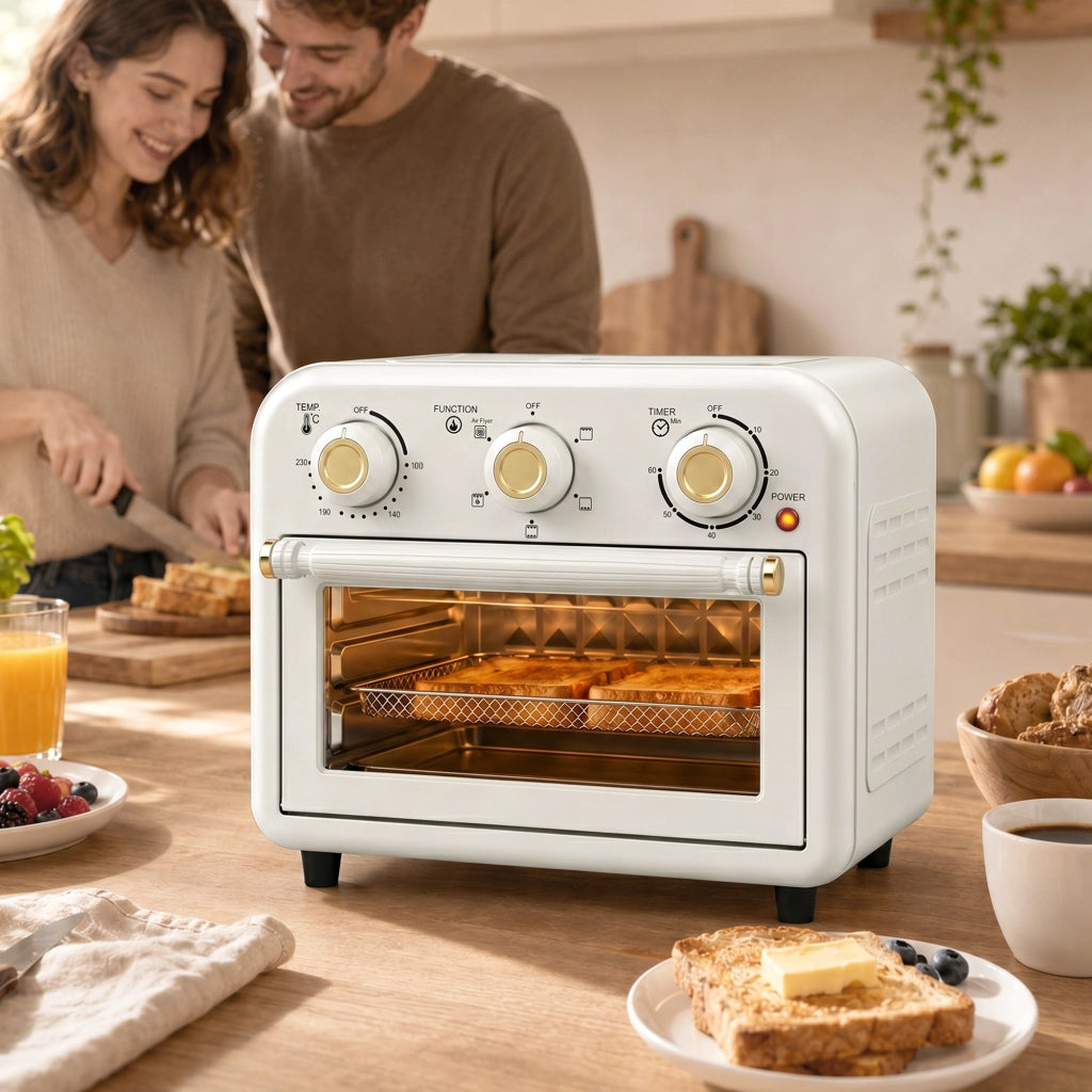 Heißluftfritteuse 12 Liter Mini Backofen mit Umluft 5 Programme