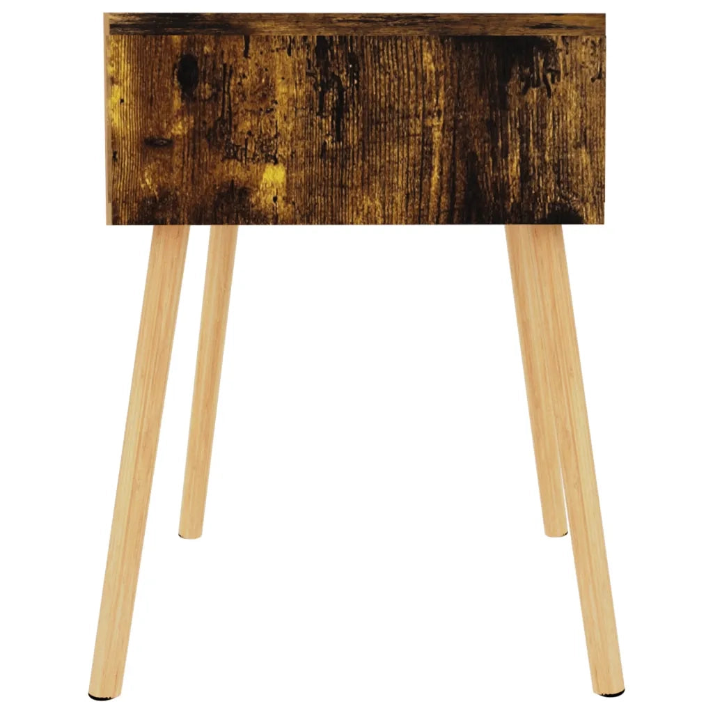 Comodino Rovere Fumo 40x40x56 cm in Legno Multistrato 326811