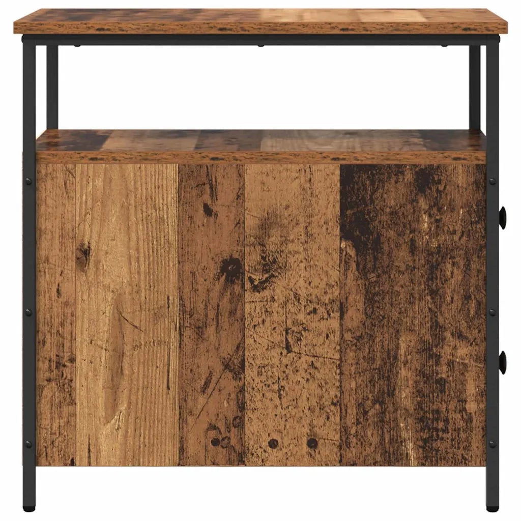Armadio da Notte con cassetto Legno vecchio 30 x 60 x 60 cm 871271