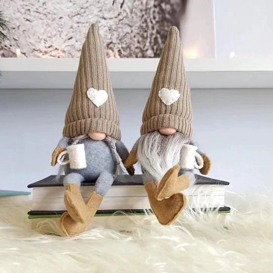 Due pezzi di gonfiabili di caffè gnomi peluche - decorazione per barista o cucina di casa - regalo per la cucina - elfo della fortuna - regali per donne - appassionati di caffè
