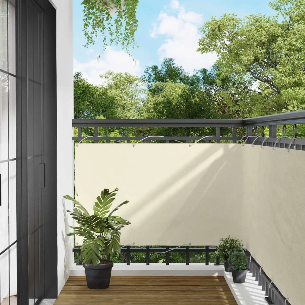 Schermo da balcone Crema 100 x 600 cm Tessuto Oxford 42030700