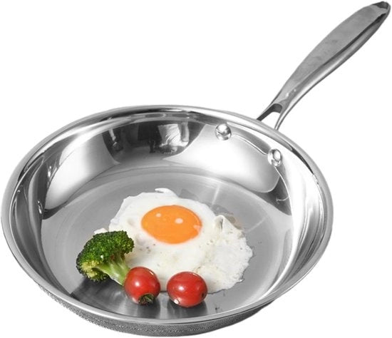 Pentola in acciaio inossidabile – Padella per forno e padella profonda per cottura | Piatto per brasatura robusto per bistecca, uova e altro | 48,5 x 30 x 8 cm – Cottura in acciaio inossidabile per uso domestico e cucina