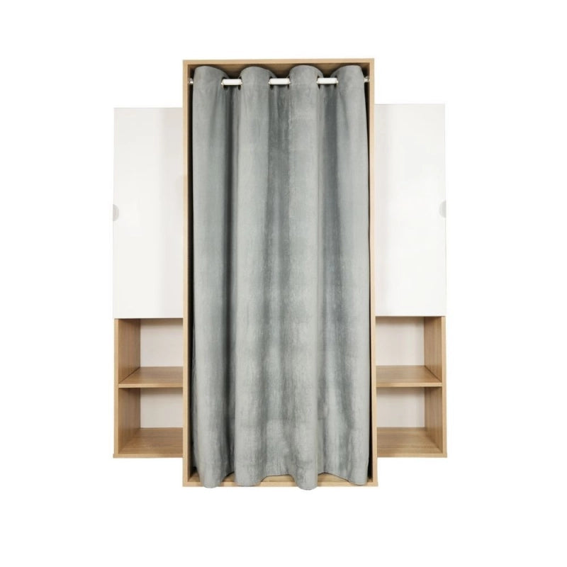 Guardaroba Krell rovere bianco 150x56x184h