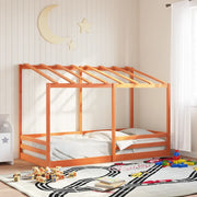 Letto Bambini con Tetto Marrone Cera 80x200 cm Massello Pino 847005