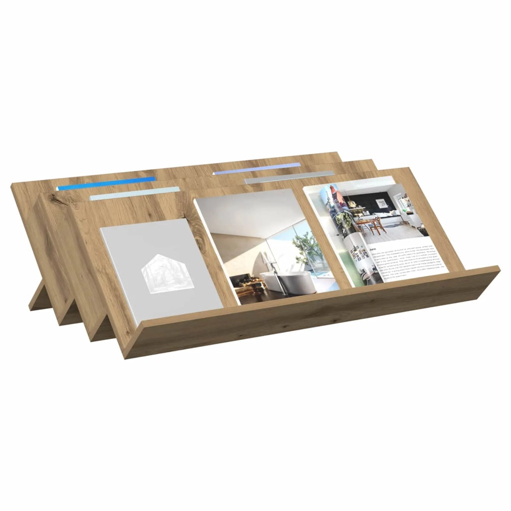 Scaffale per riviste Rovere artigianale 90 x 53 x 28,5 cm 890895