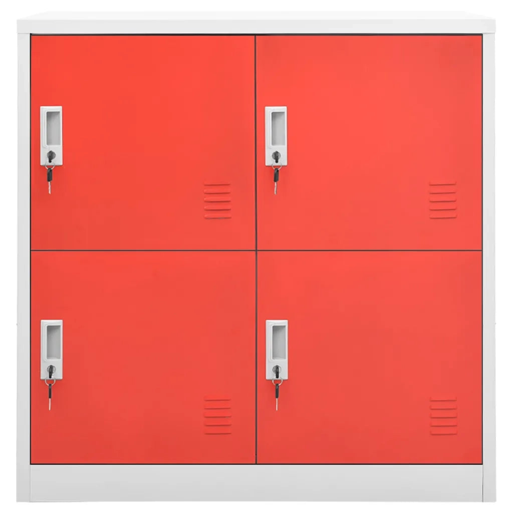 Armadietti Chiavi 5pz Grigio Chiaro Rosso 90x45x92,5cm Acciaio 3095229