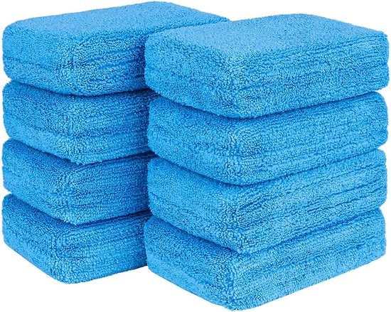 Pannelli applicatori a microfibra, spugne per autolavaggio resistenti al grasso per pulizia, pannelli applicatori a cera per autodetailing premium, 5" x 3", 8 pezzi