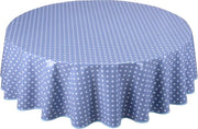 Telaio da tavolo - impermeabile - asciugabile in lavanderia - facile da pulire intorno ai 140 cm piccoli punti (blu grigio)