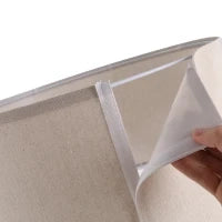 Lampada da Terra con Treppiede e Paralume in Lino Beige per Soggiorno, Compatibilità Lampadine E27, Ф45 x 152cm