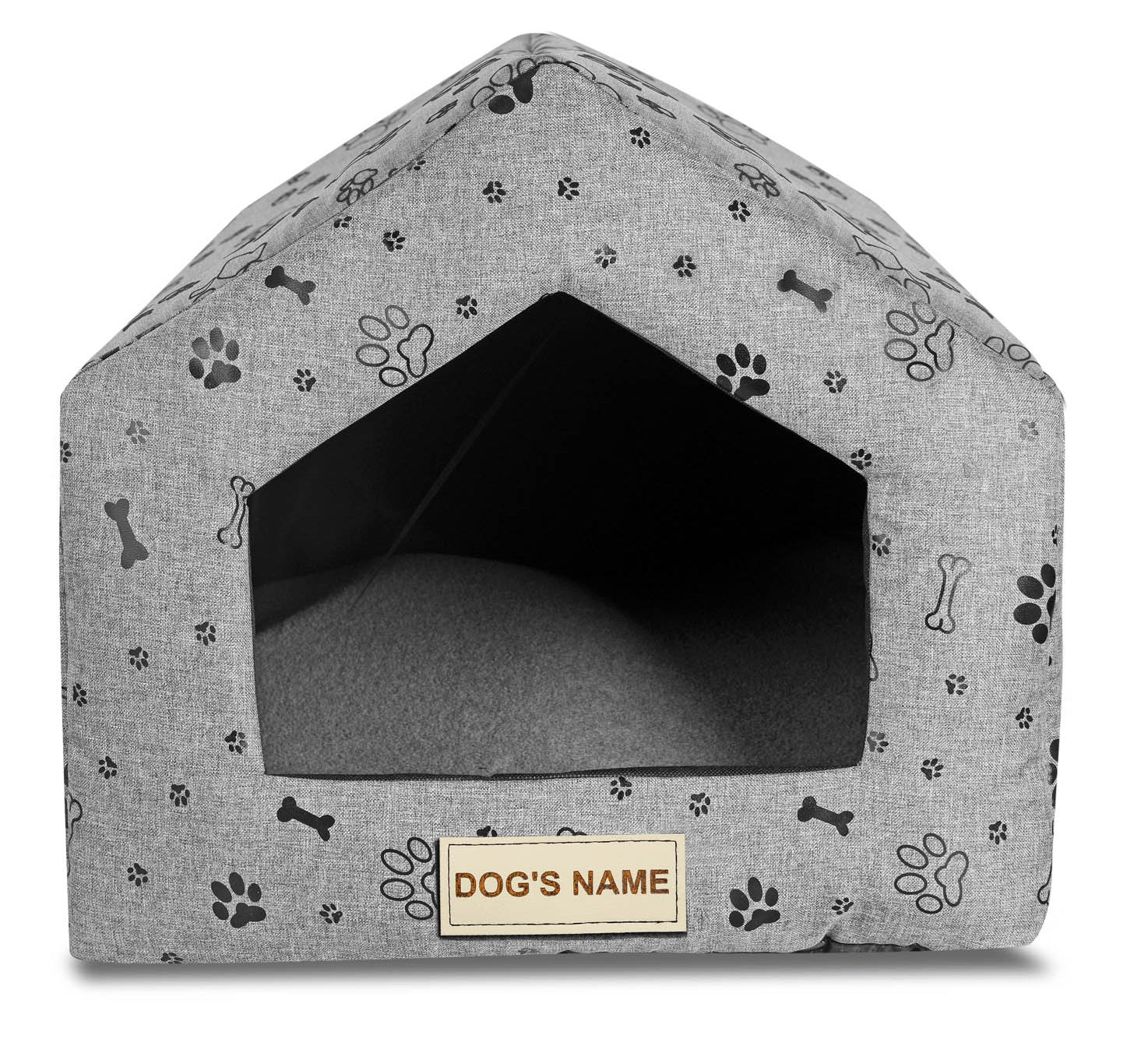 AIO FACTORY 50x40 cm Letto per cani personalizzato personalizzabile impermeabile nero