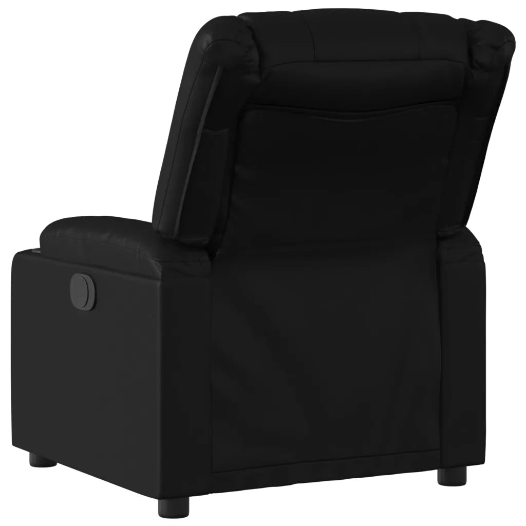 Poltrona | Sedia Relax Reclinabile Elettrica Nera in Similpelle
