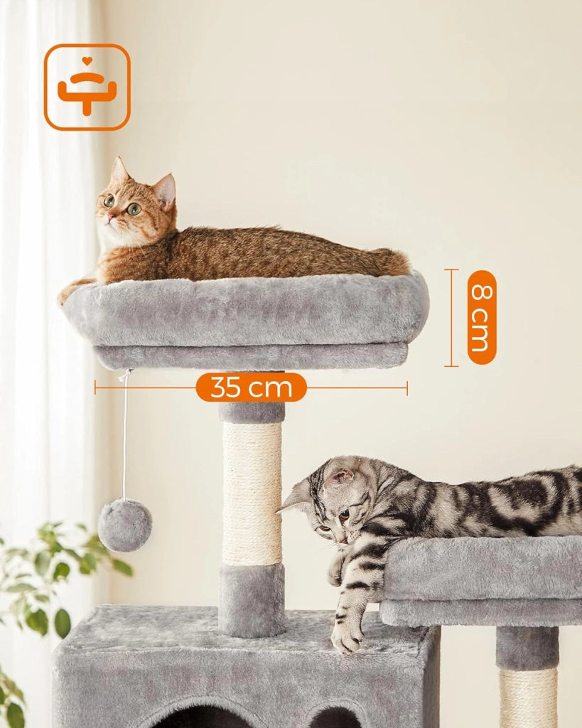 Tiragraffi per gatti VALORA - Grigio chiaro, corda di sisal, PCT190W01