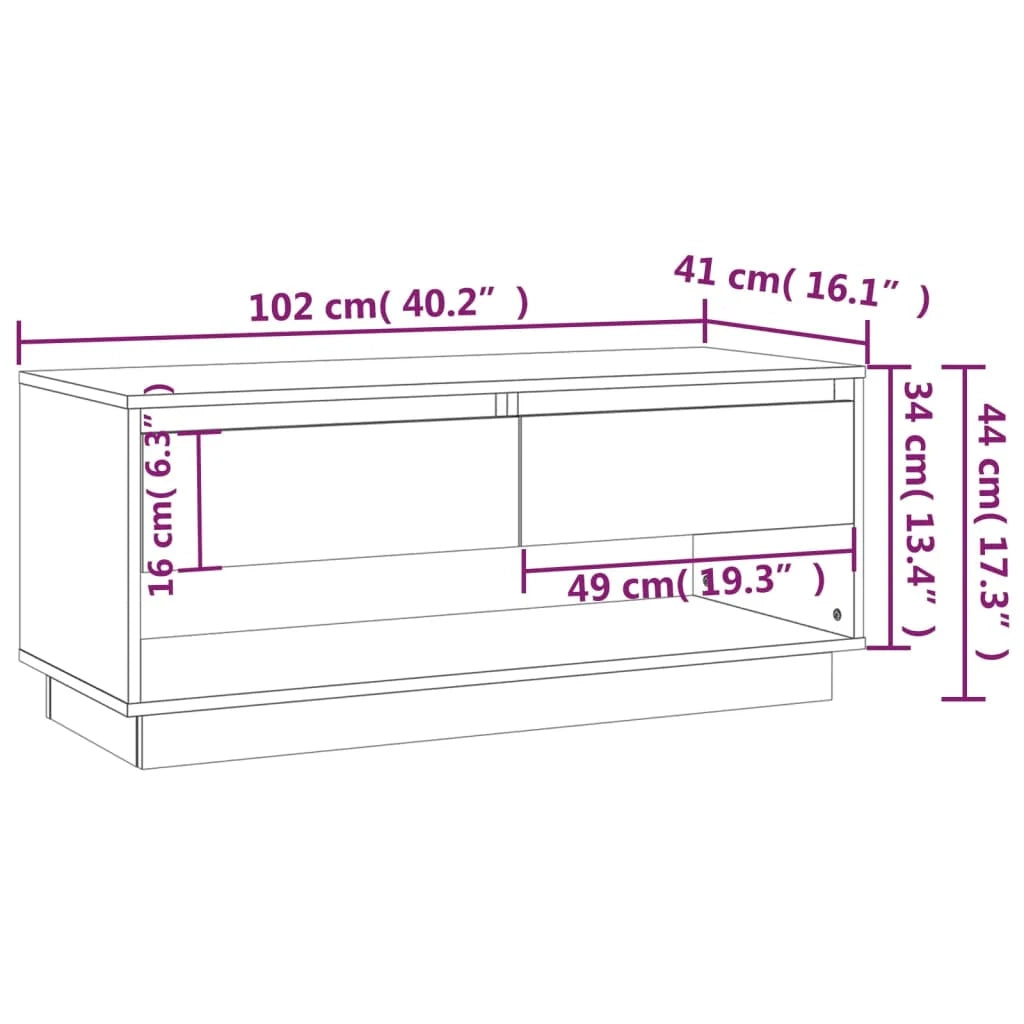 Mobile TV multimediale mensola TV credenza mobile TV sala da pranzo soggiorno camera da letto 102 x 41 x 44 cm legno ingegnerizzato grigio 02_0025616
