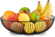 Fruitiera in metallo nero - Ø 28 x 8 cm