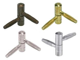 CERNIERE ANUBA NORMALI IN ACCIAIO- - ø mm.13 (E00119.13.34) cromato opaco - 8 pezzi AGB