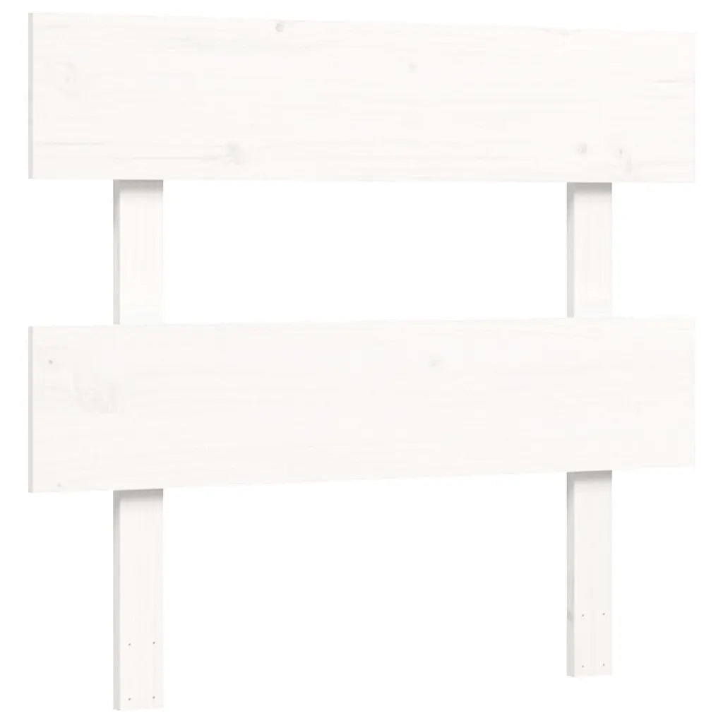 Letto per Anziani con Testiera Bianco 90x200 cm Legno Massello 3195337