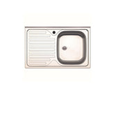 LAVELLO APPOGGIO INOX 1 VASCA DX + GOCCIOLATOIO SX 80 CM- AZUR LINE- 1,0 pz