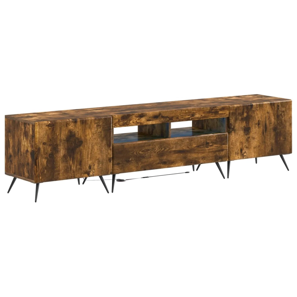 Mobile TV LED a 5 pezzi Rovere Fumo Legno ingegnerizzato 3416927