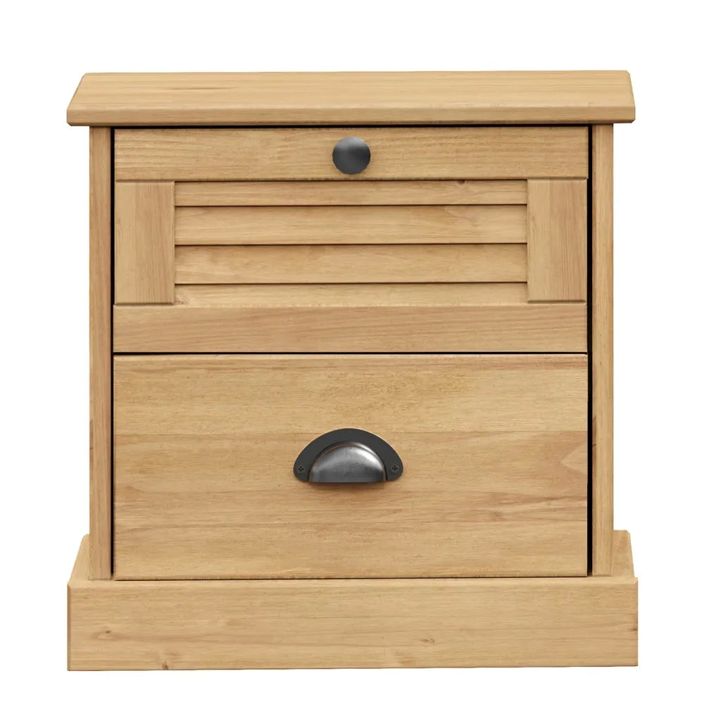 Comodino VIGO 42x35x42 cm in Legno Massello di Pino 353157