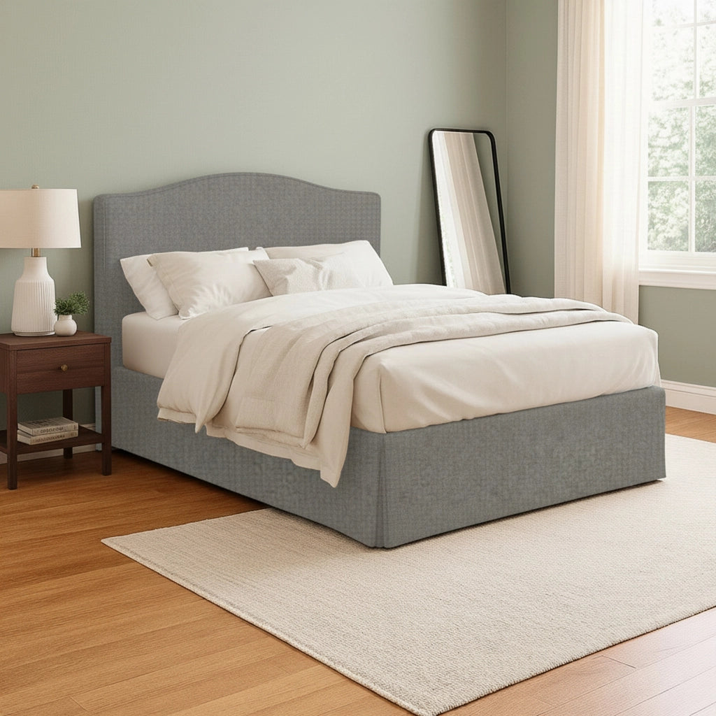 Blyth, Letto Piazza e Mezza Sfoderabile Made in Italy, Grigio Cenere