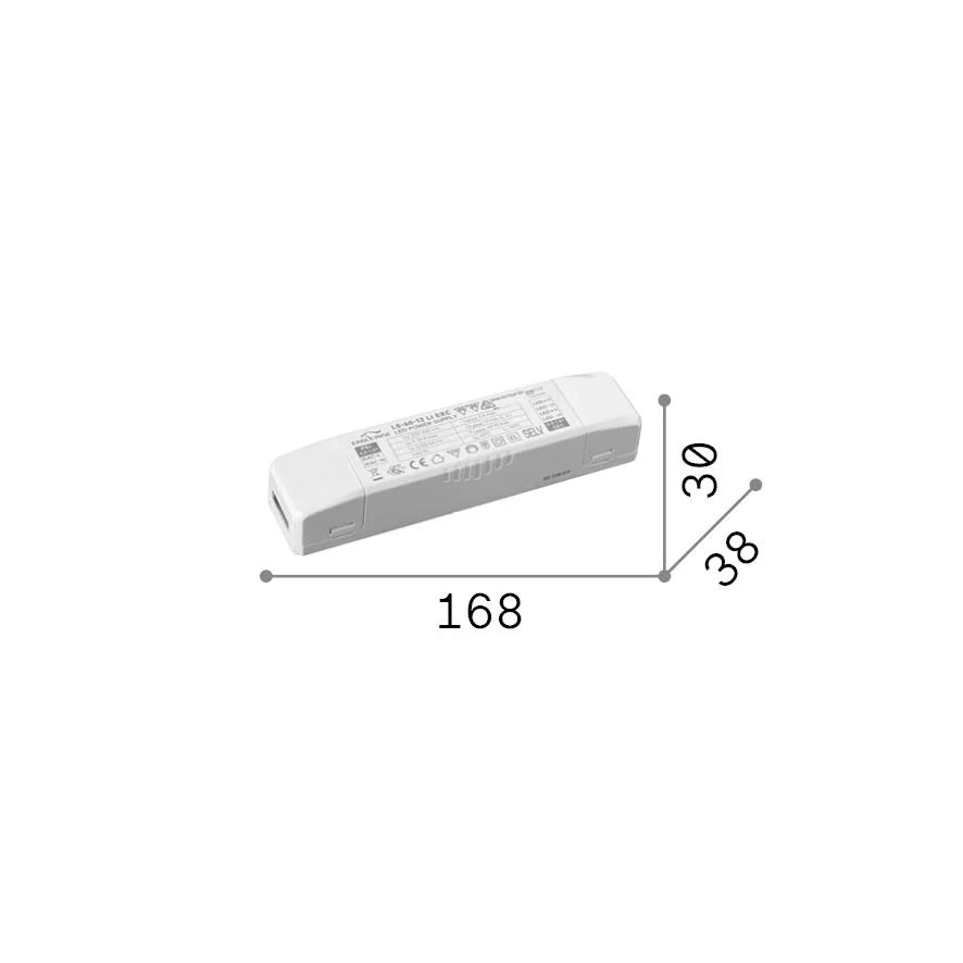 Alimentatore Mapa 60W Bianco Metallo IP20 Ideal Lux