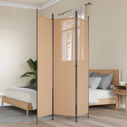 Paravento a 3 pannelli Beige 150 x 200 cm Tessuto 42039207