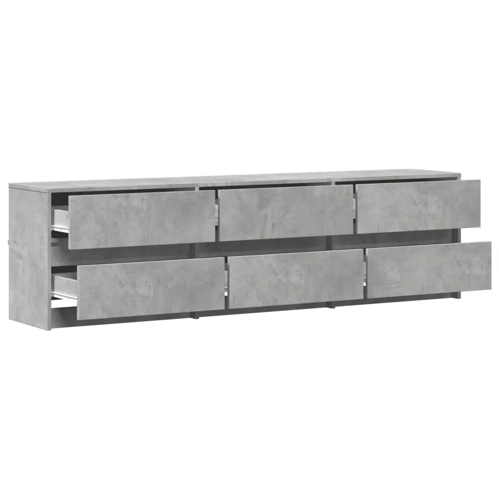 Mobile Porta TV con LED-Credenza per TV Grigio Cemento 180x34x50cm Truciolato 613676