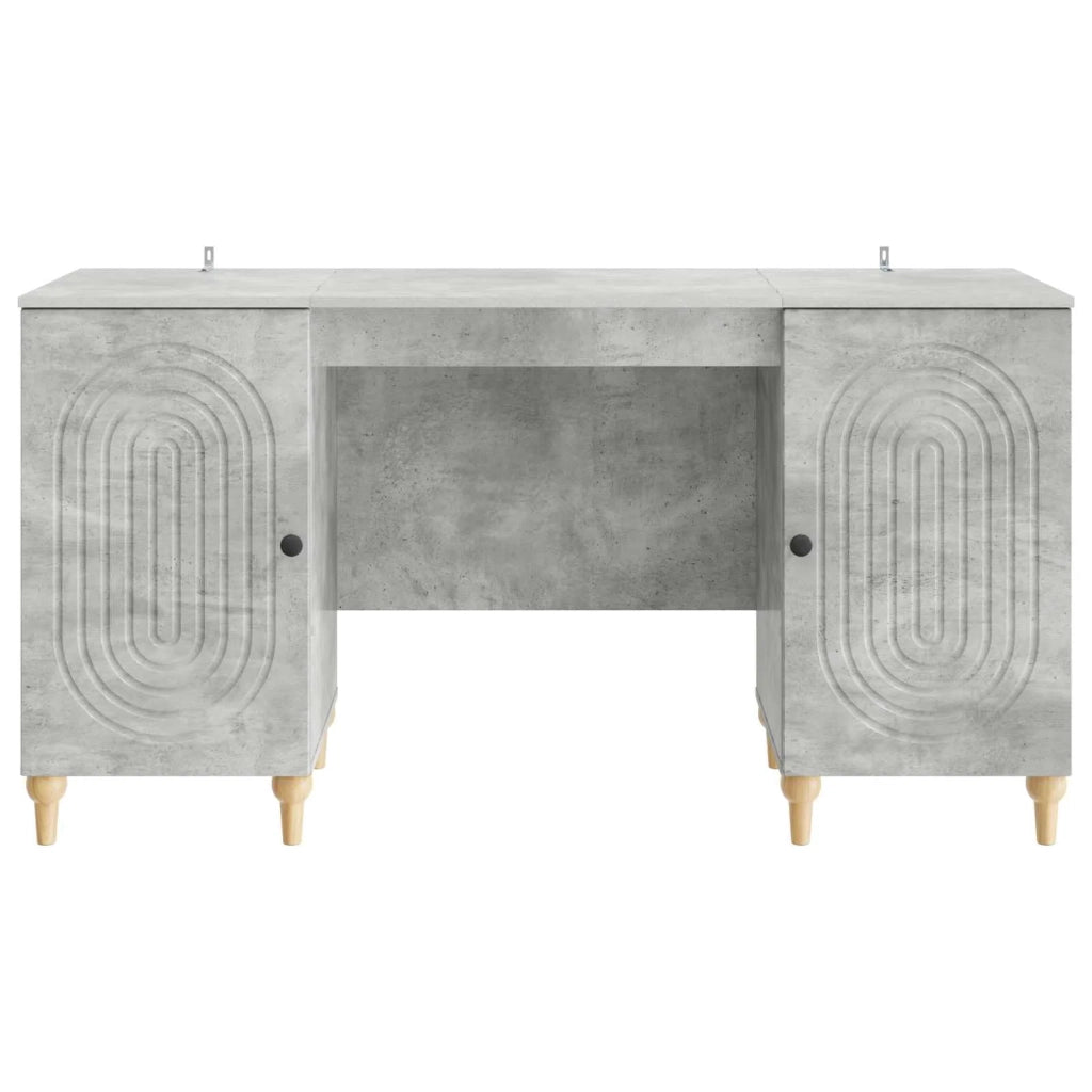 Scrivania con lo scaffale Grigio Cemento 142,5 x 50 x 75 cm 3414579