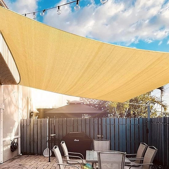 Parasole rettangolare 2 x 3 m - protezione UV - respirabile - giardino terrazza - pergola - giardino posteriore - colore sabbia