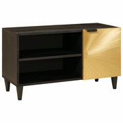 Mobile TV Nero e Oro 80 x 33 x 46 cm Legno multistrato 4017843