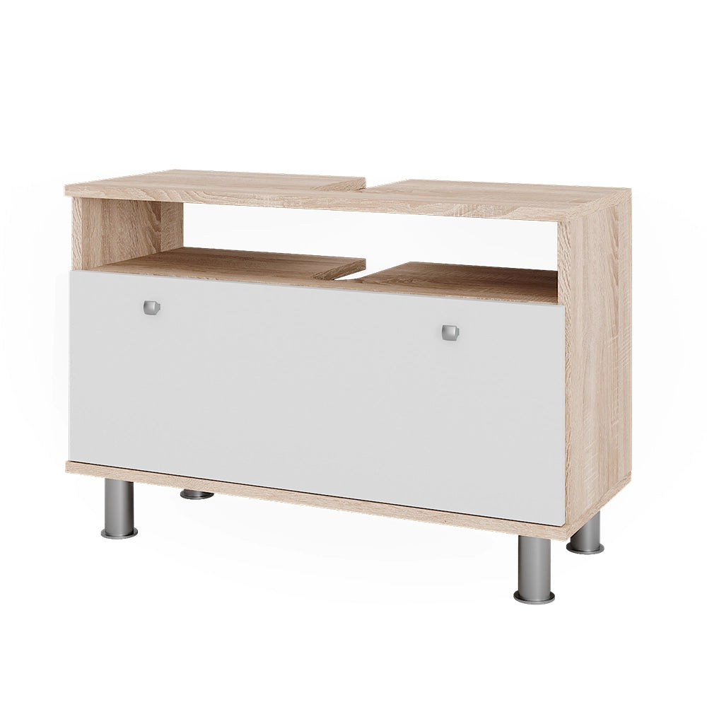 Vicco Mobiletto per lavabo Sonoma/Bianco 80.2 x 54 cm con cassetto
