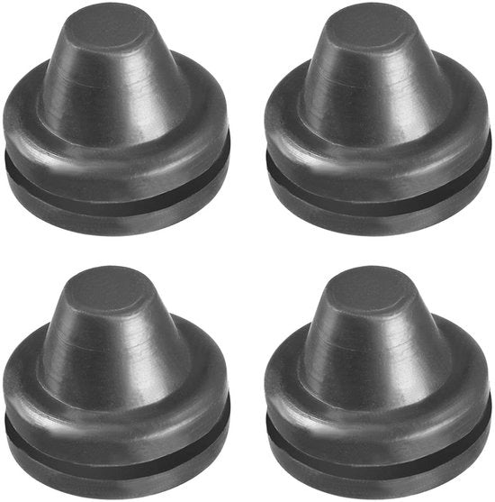 Protezioni per cavi in gomma - 14 mm - Nero - 4 pezzi - Per uso domestico/ufficio/industriale