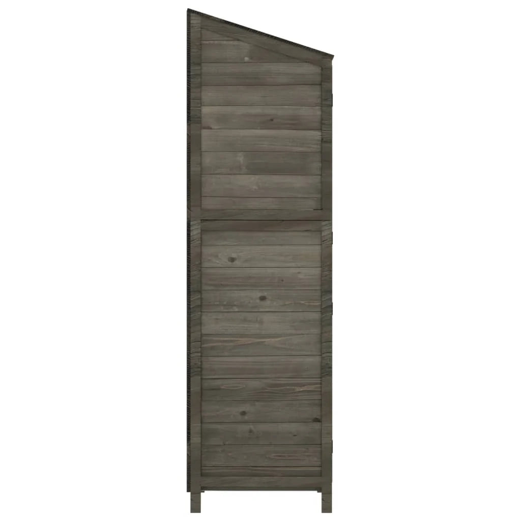 Casetta da giardino 102 x 52 x 174,5 cm in legno massello di abete antracite 02_0044046