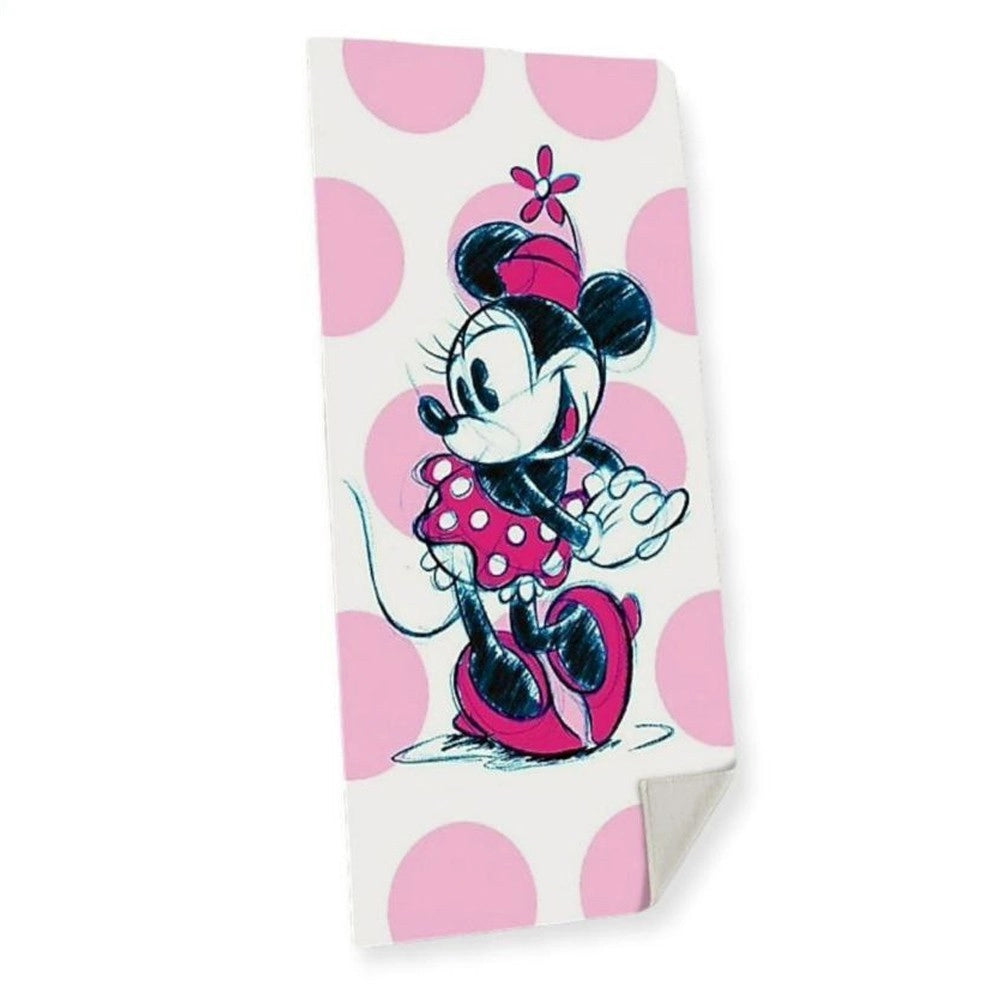 Trade Shop - Telo Mare In Cotone Minnie Mouse + Sacca In Omaggio Asciugamano Per Mare Piscina -