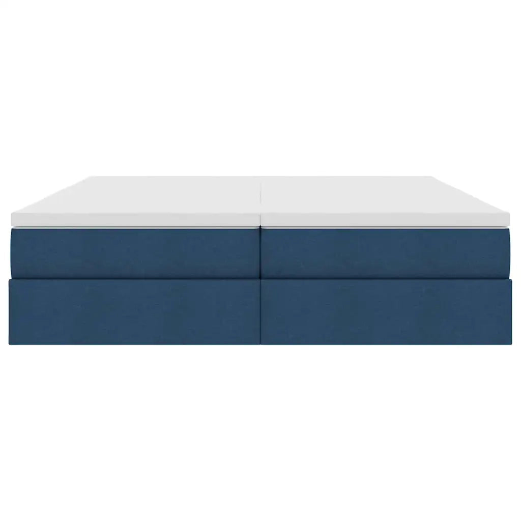 Letto con contenitore e materasso Blu 180 x 200 cm Poliestere