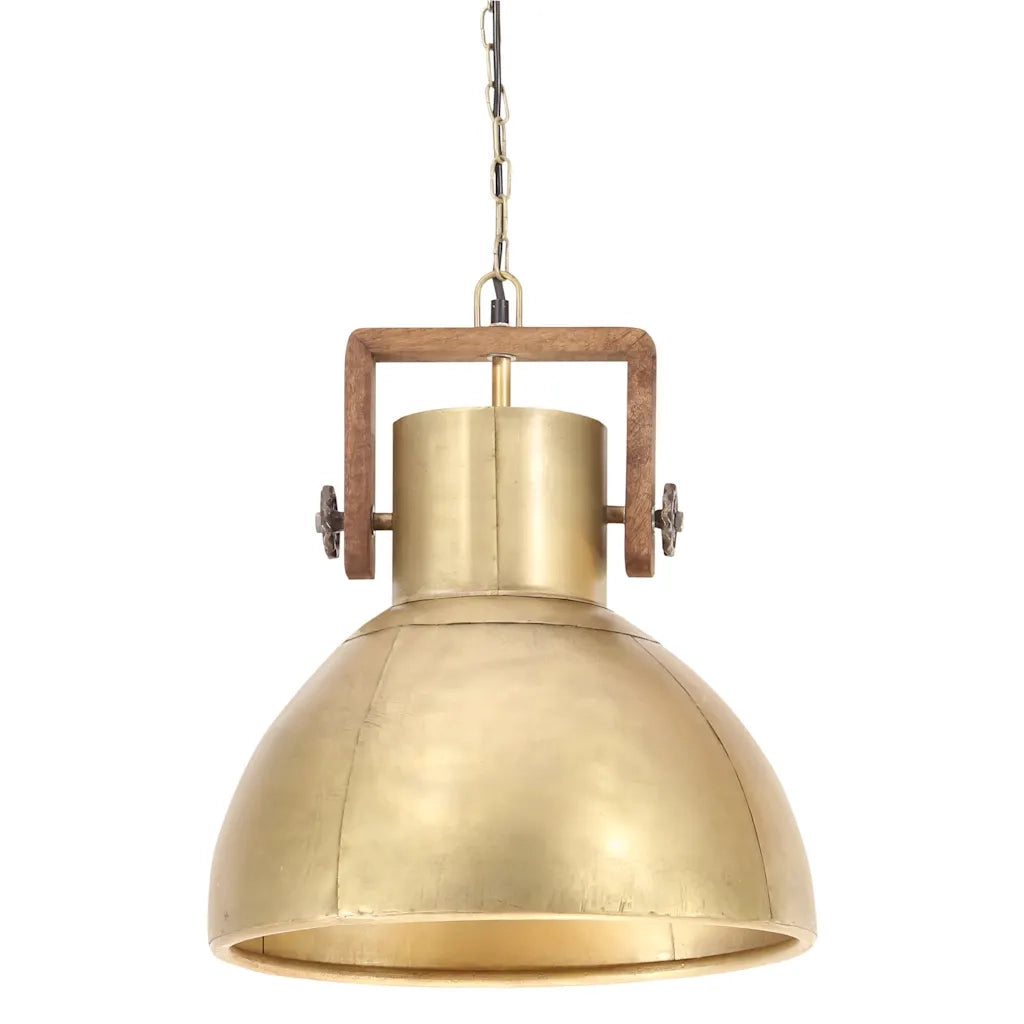 Lampada a Sospensione Industriale 25 W Ottone Rotonda 40 cm E27 CFW9341852