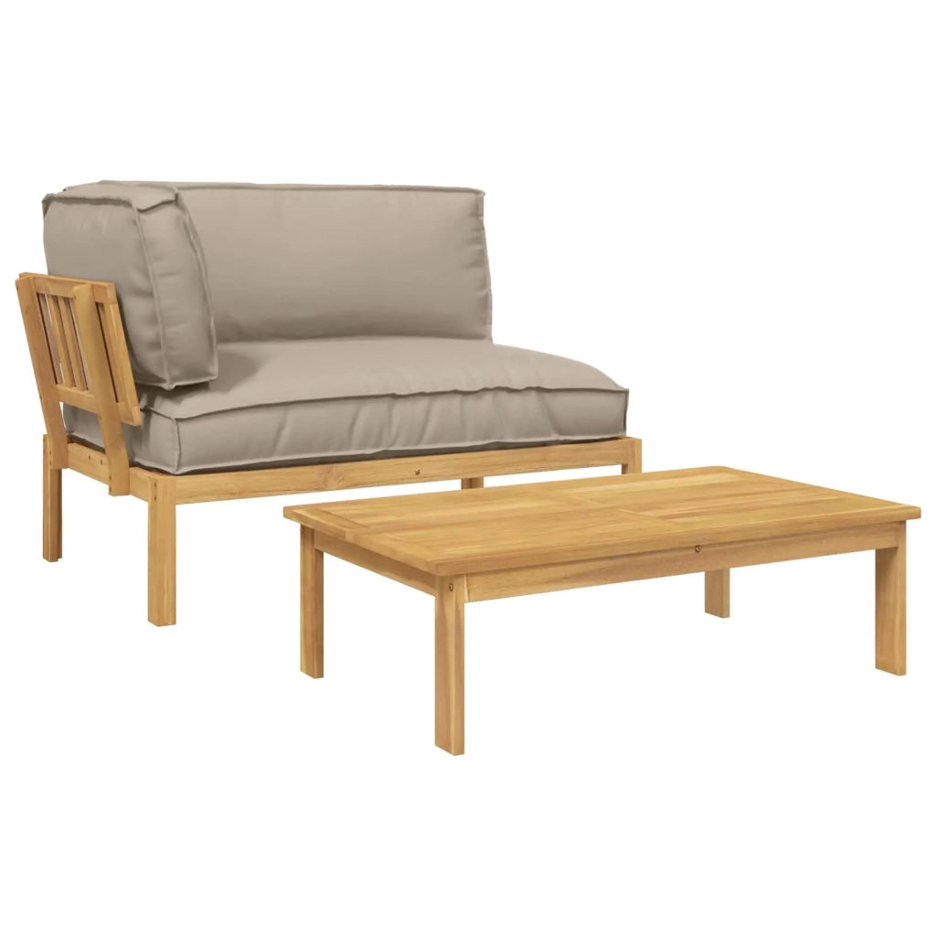 Set di divani con cuscino 2 pcs Talpa Legno di Acacia Massello 3418191