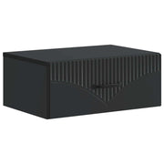 Mobiletto da notte a muro con cassetto Nero 49 x 34,5 x 20 cm
