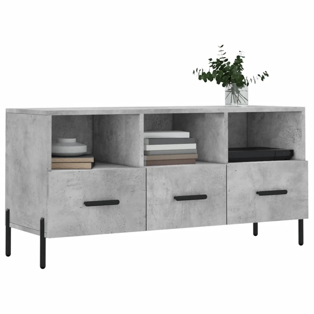 vidaXL Mobile Porta TV Grigio Cemento 102x36x50 cm Legno Multistrato