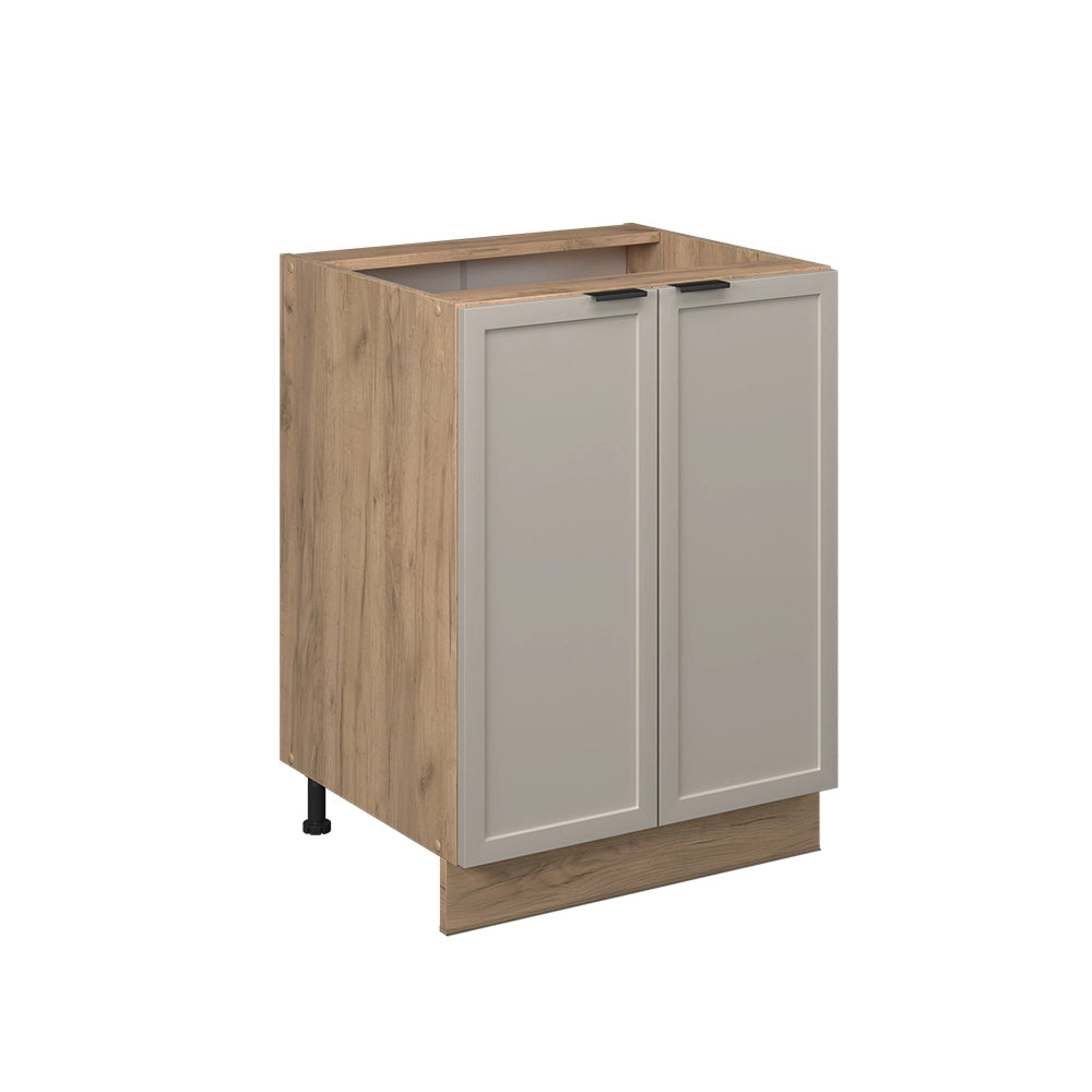 Vicco Base per cucina GrigioBeige 60 cm senza piano di lavoro
