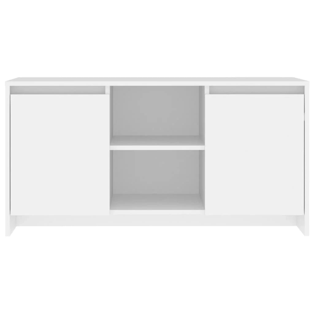 Mobile TV multimediale mensola TV credenza mobile TV sala da pranzo soggiorno camera da letto 102 x 37,5 x 52,5 cm legno ingegnerizzato bianco 02_0025610