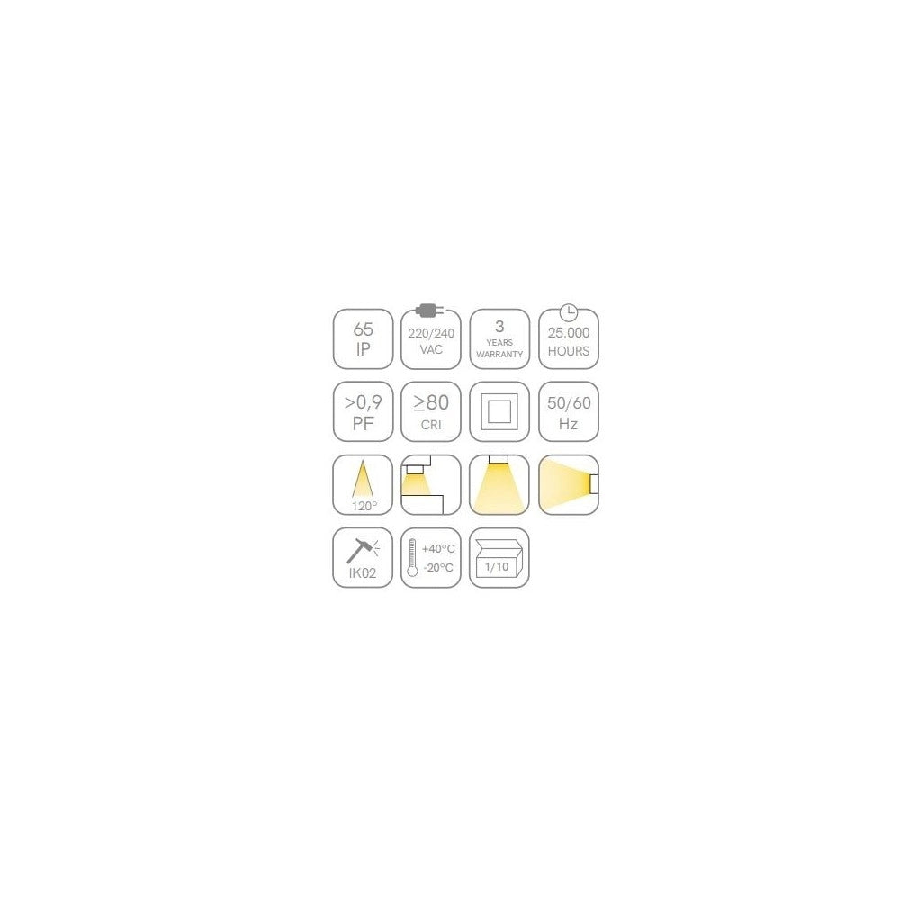 Plafoniera rotonda SELEN a led stagna IP65 12W 4000K